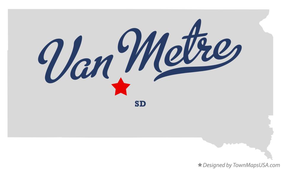 Map of Van Metre South Dakota SD