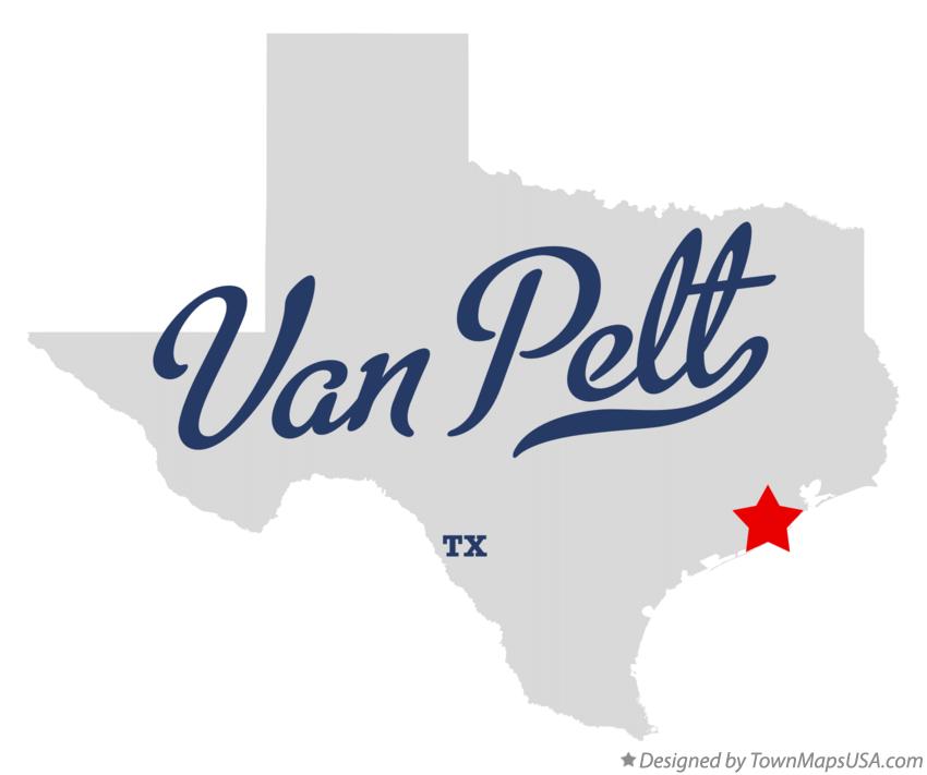 Map of Van Pelt Texas TX