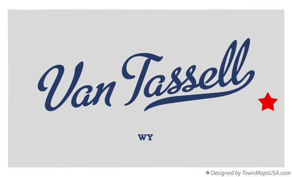 Map of Van Tassell Wyoming WY