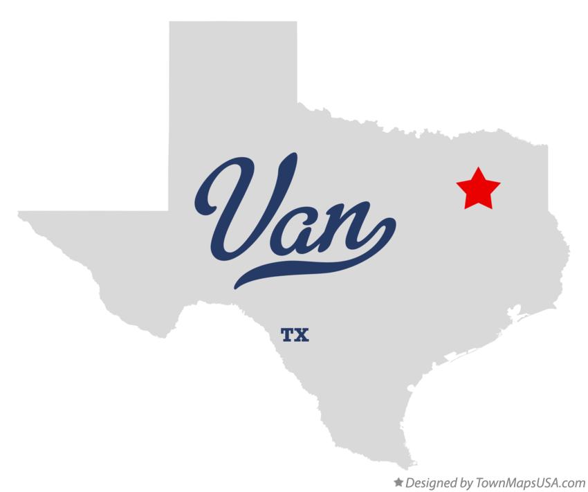 Map of Van Texas TX