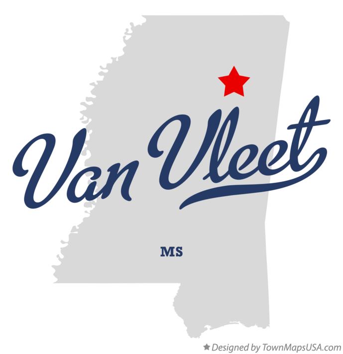 Map of Van Vleet Mississippi MS