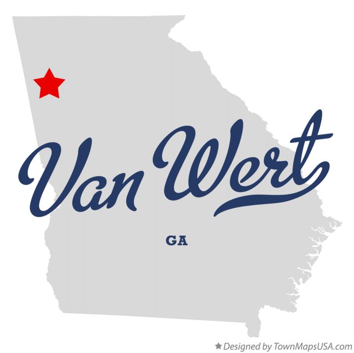Map of Van Wert Georgia GA
