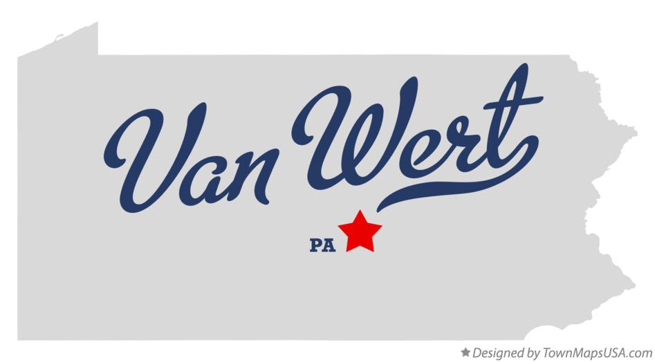 Map of Van Wert Pennsylvania PA