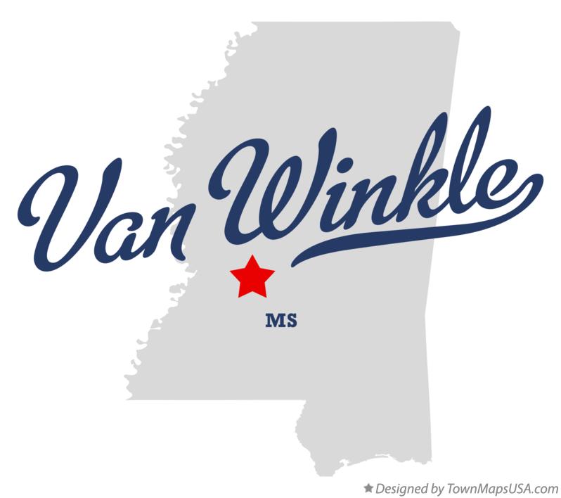 Map of Van Winkle Mississippi MS