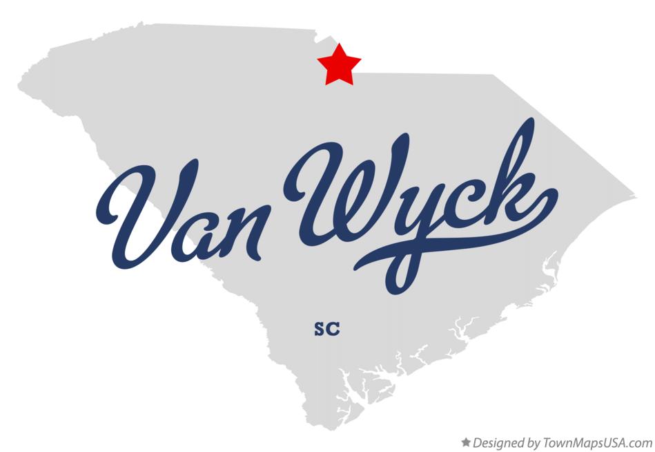Map of Van Wyck South Carolina SC