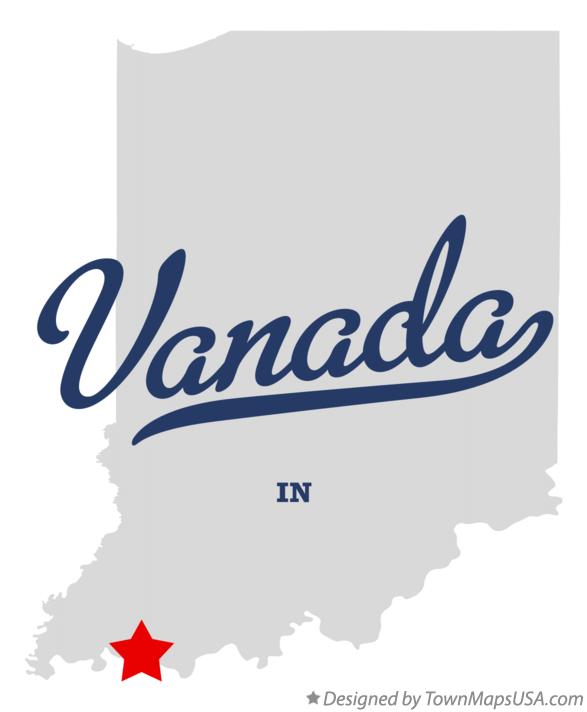 Map of Vanada Indiana IN