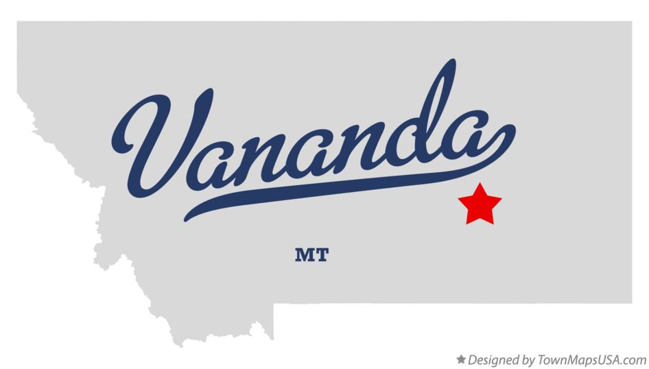 Map of Vananda Montana MT