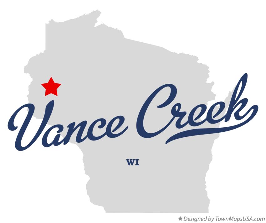 Map of Vance Creek Wisconsin WI