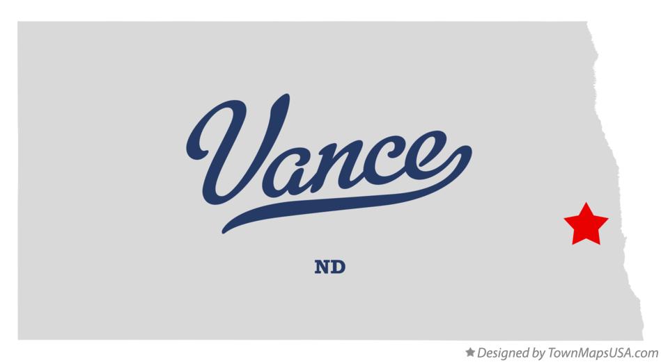 Map of Vance North Dakota ND