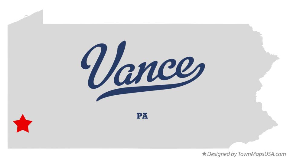 Map of Vance Pennsylvania PA