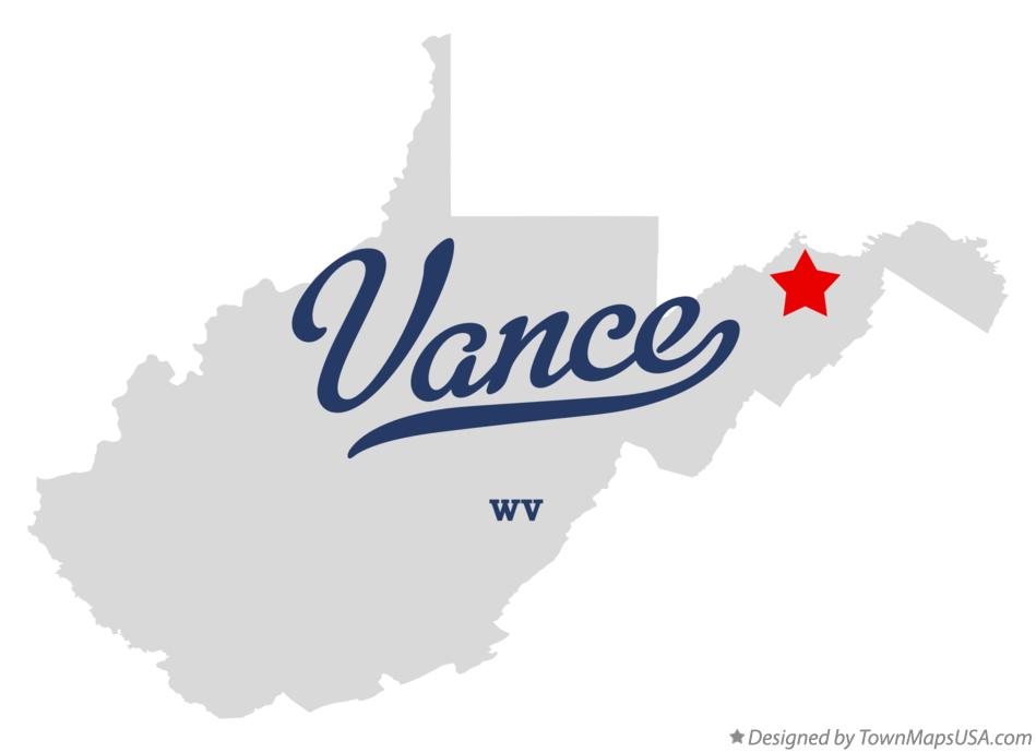 Map of Vance West Virginia WV
