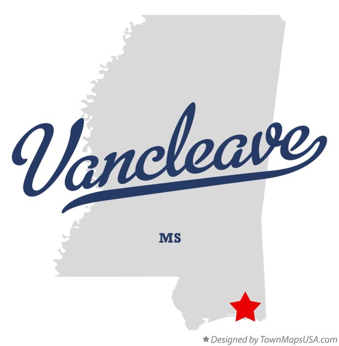 Map of Vancleave Mississippi MS