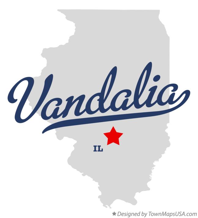 Map of Vandalia Illinois IL