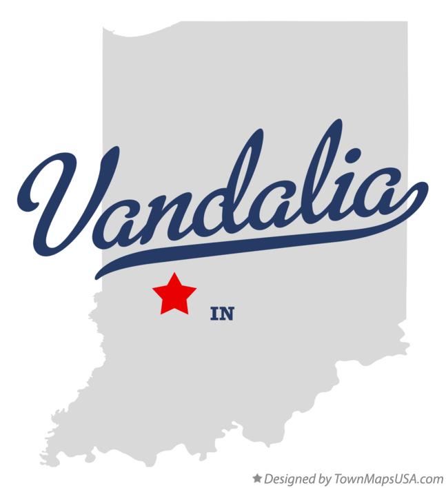 Map of Vandalia Indiana IN