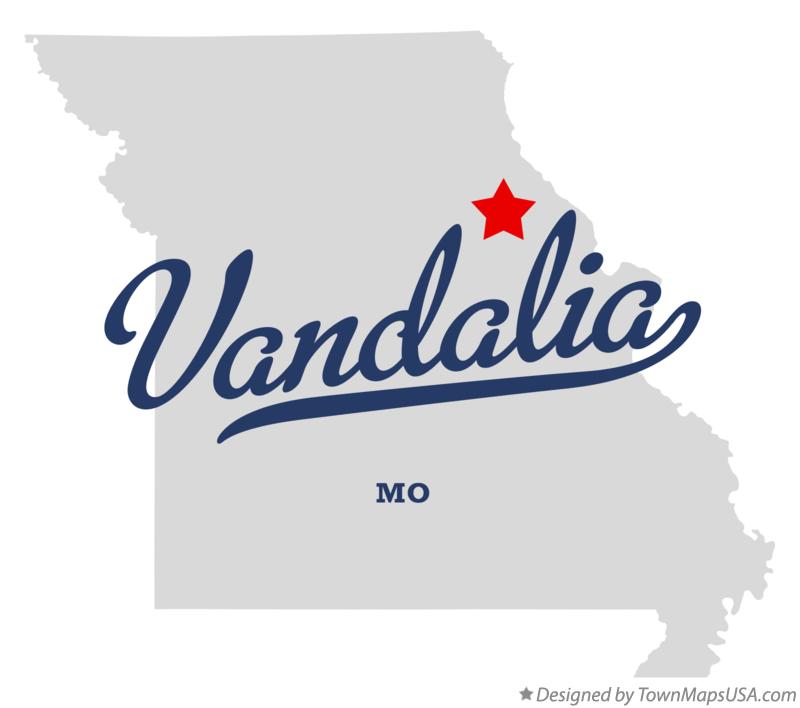 Map of Vandalia Missouri MO