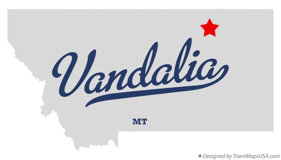 Map of Vandalia Montana MT