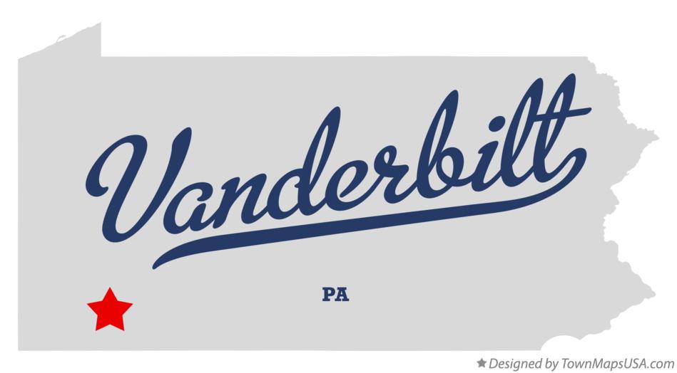 Map of Vanderbilt Pennsylvania PA