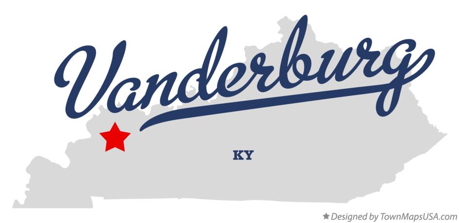 Map of Vanderburg Kentucky KY