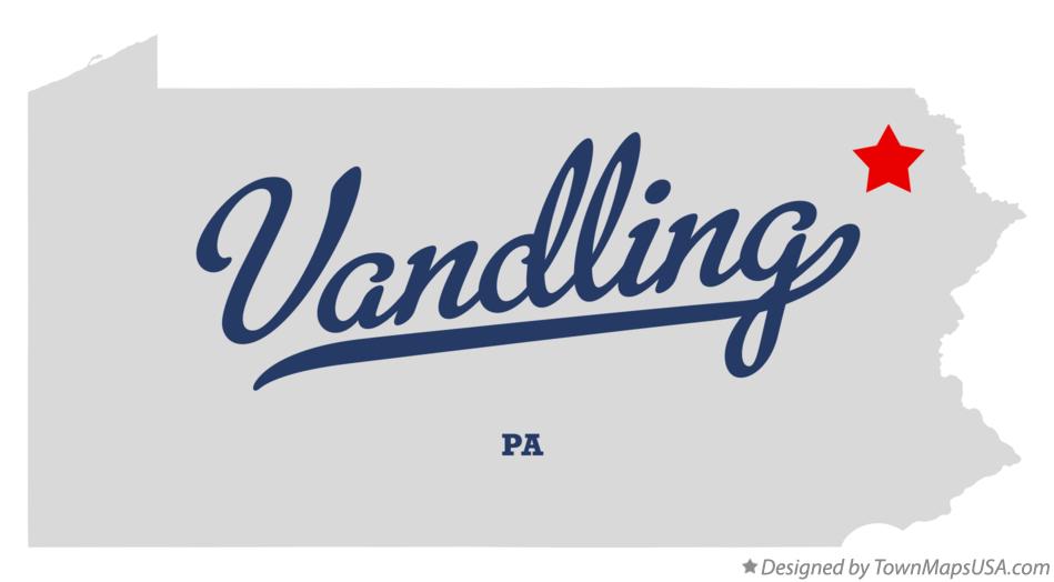Map of Vandling Pennsylvania PA