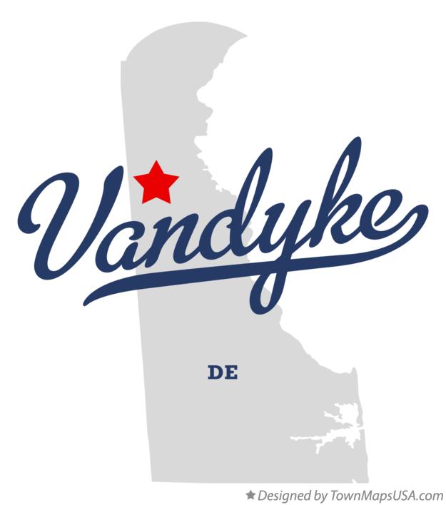 Map of Vandyke Delaware DE