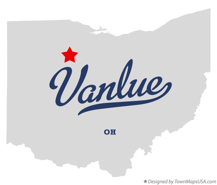 Map of Vanlue Ohio OH