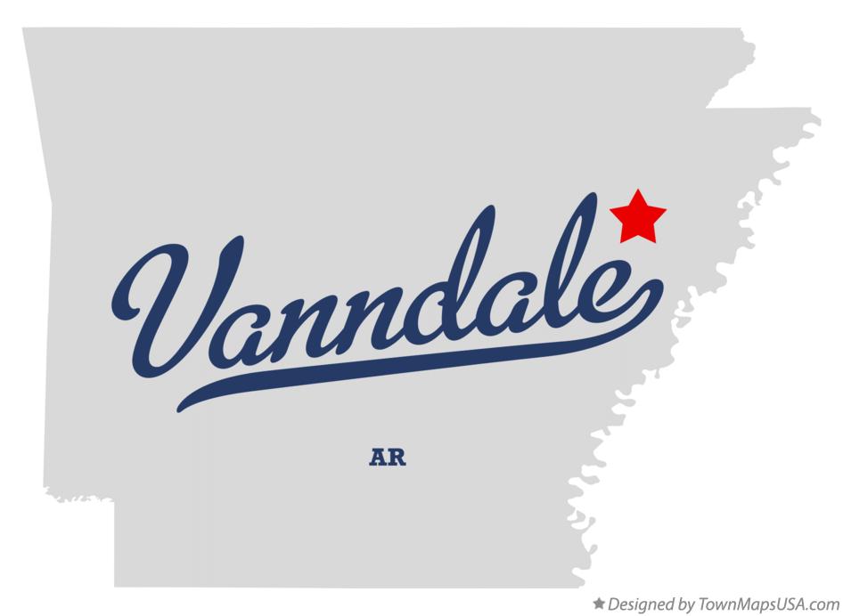 Map of Vanndale Arkansas AR