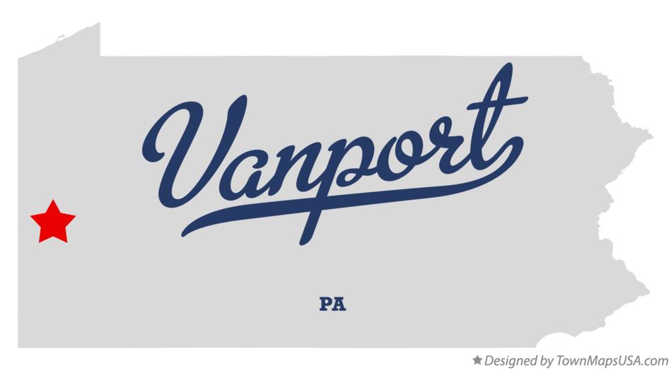 Map of Vanport Pennsylvania PA