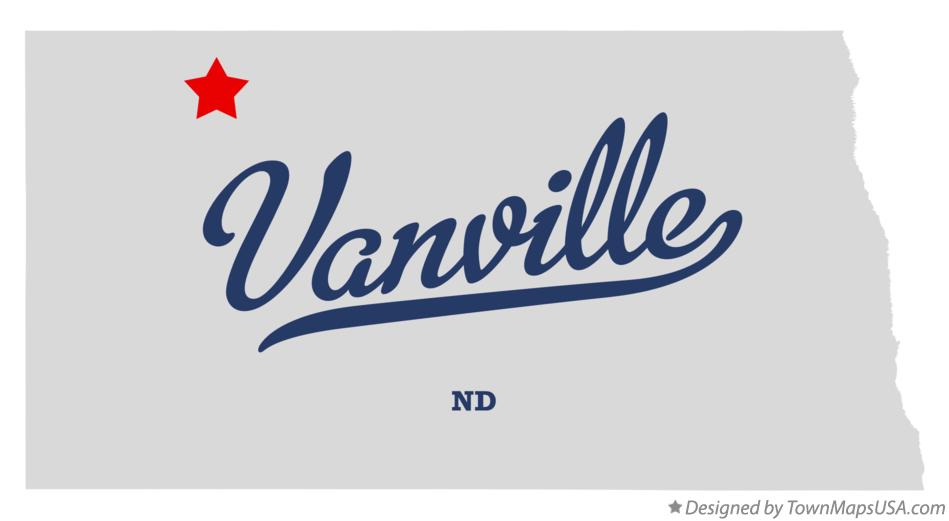 Map of Vanville North Dakota ND