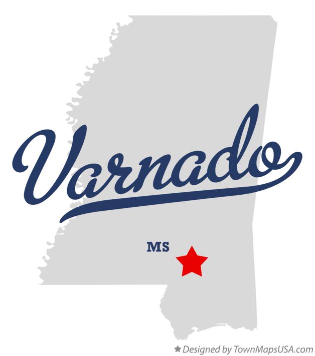 Map of Varnado Mississippi MS