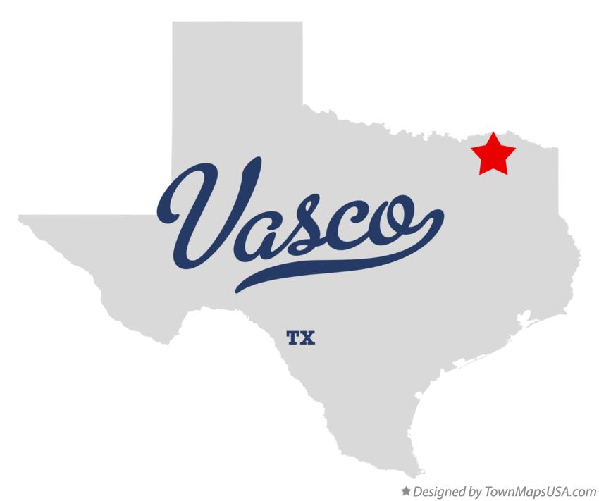 Map of Vasco Texas TX