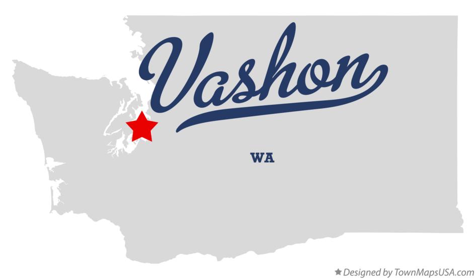 Map of Vashon Washington WA