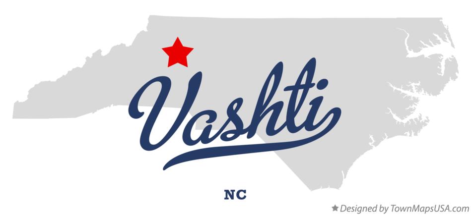 Map of Vashti North Carolina NC