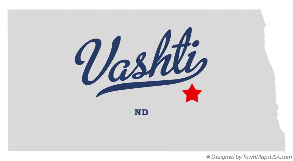 Map of Vashti North Dakota ND
