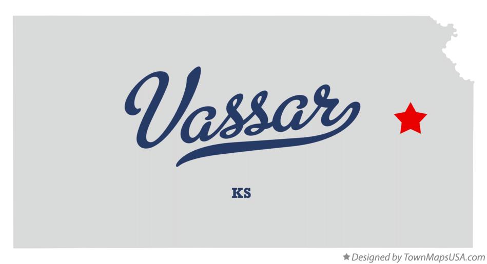 Map of Vassar Kansas KS