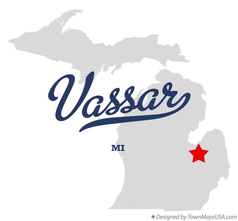 Map of Vassar Michigan MI