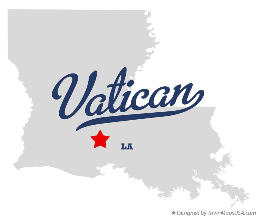 Map of Vatican Louisiana LA