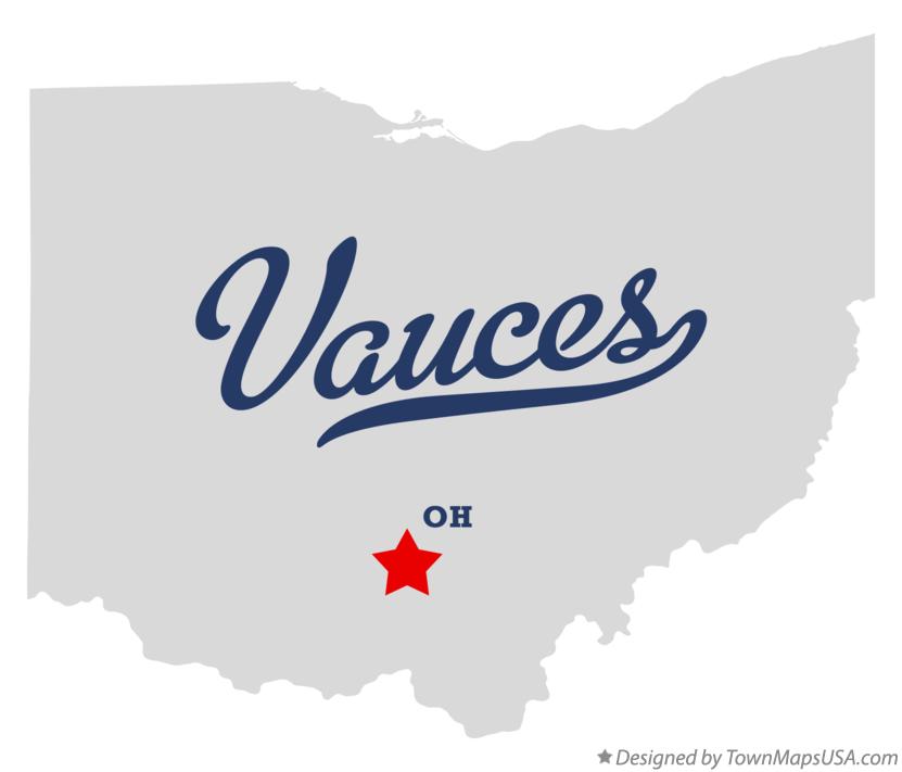 Map of Vauces Ohio OH