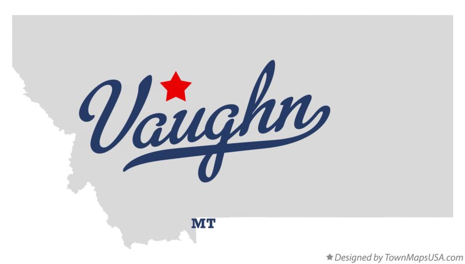 Map of Vaughn Montana MT