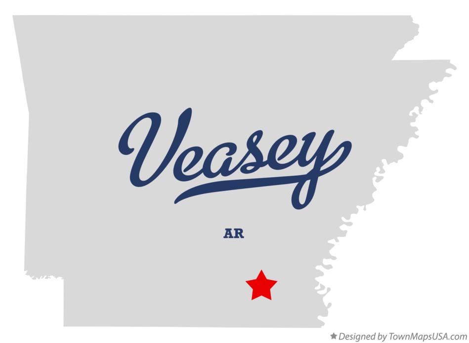Map of Veasey Arkansas AR