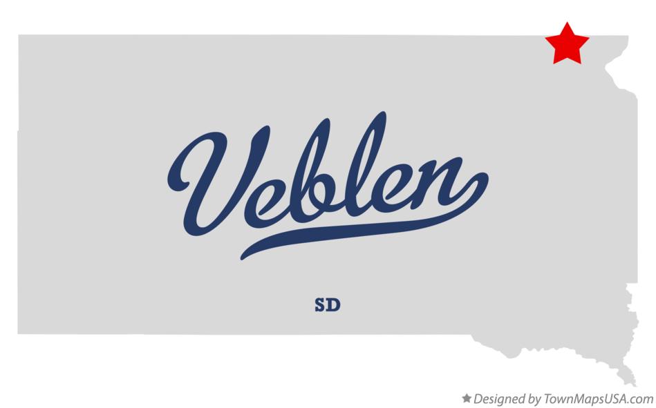 Map of Veblen South Dakota SD