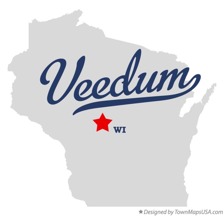 Map of Veedum Wisconsin WI