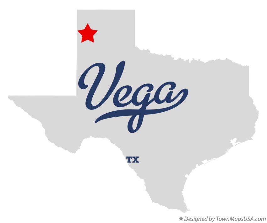 Map of Vega Texas TX