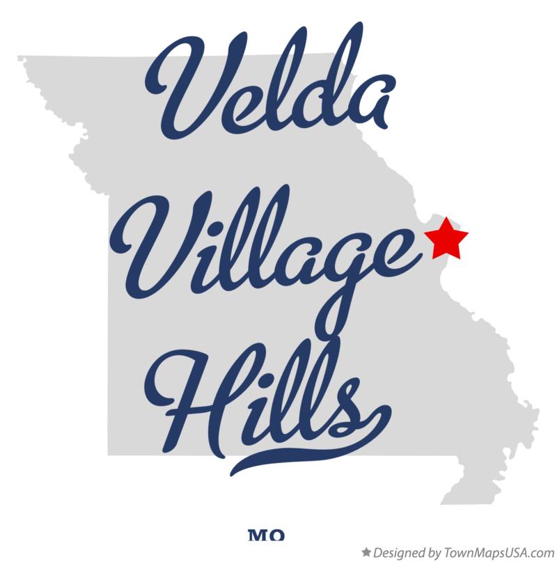 Map of Velda Village Hills Missouri MO