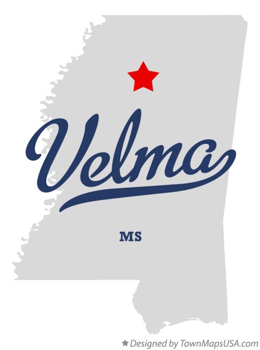 Map of Velma Mississippi MS