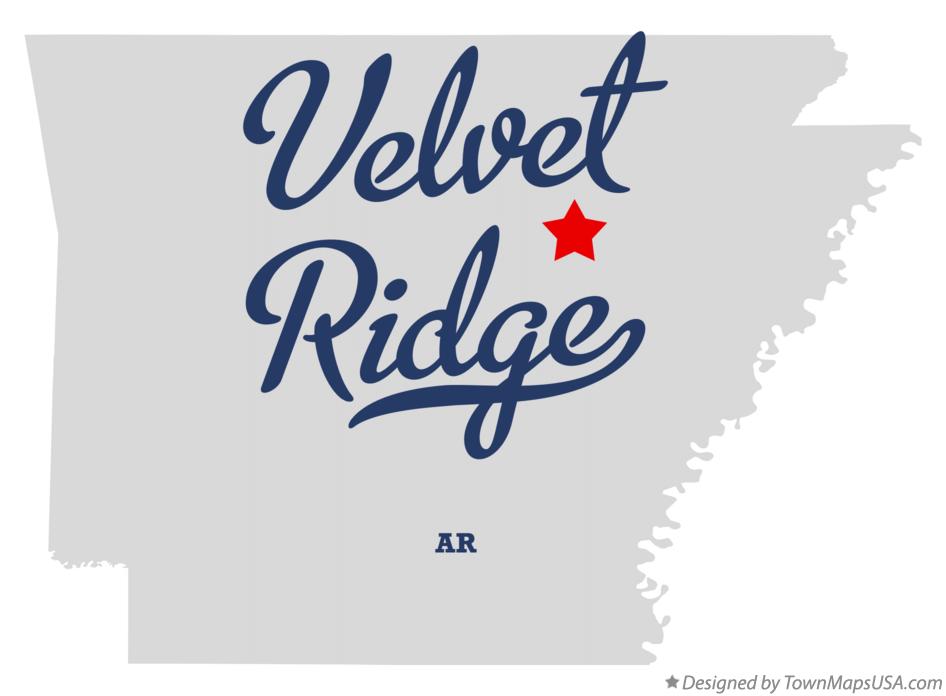 Map of Velvet Ridge Arkansas AR