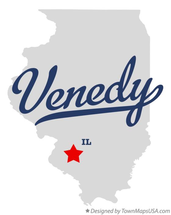 Map of Venedy Illinois IL