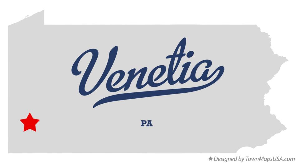 Map of Venetia Pennsylvania PA