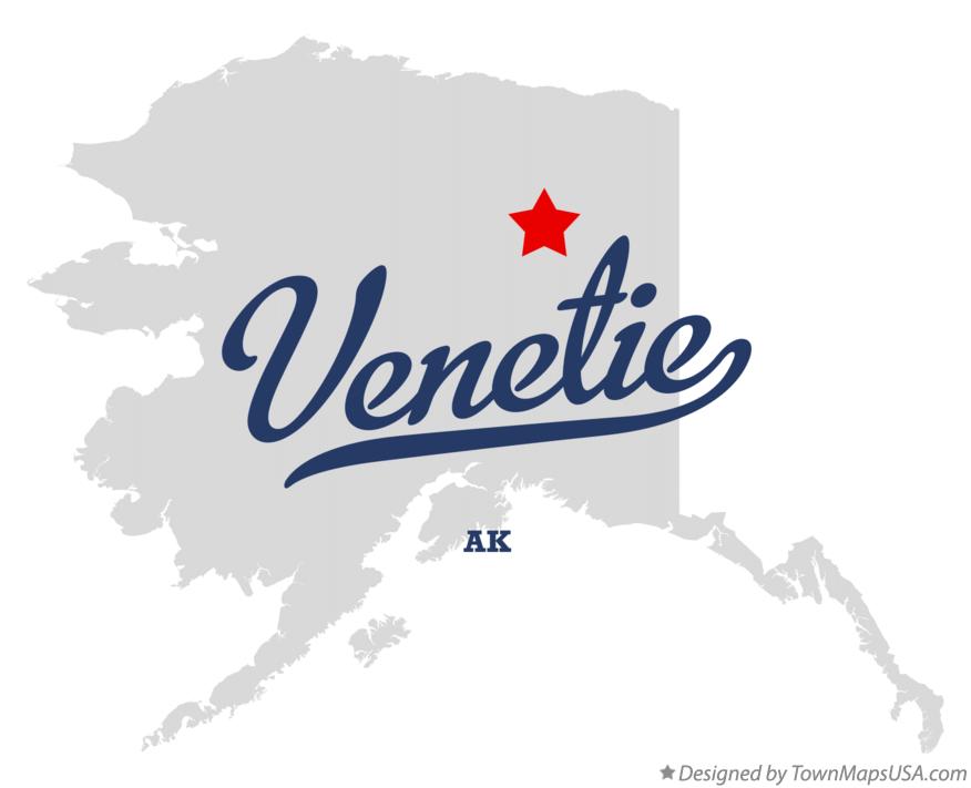 Map of Venetie Alaska AK
