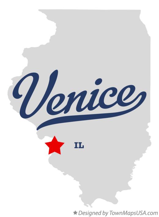 Map of Venice Illinois IL