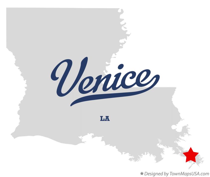 Map of Venice Louisiana LA
